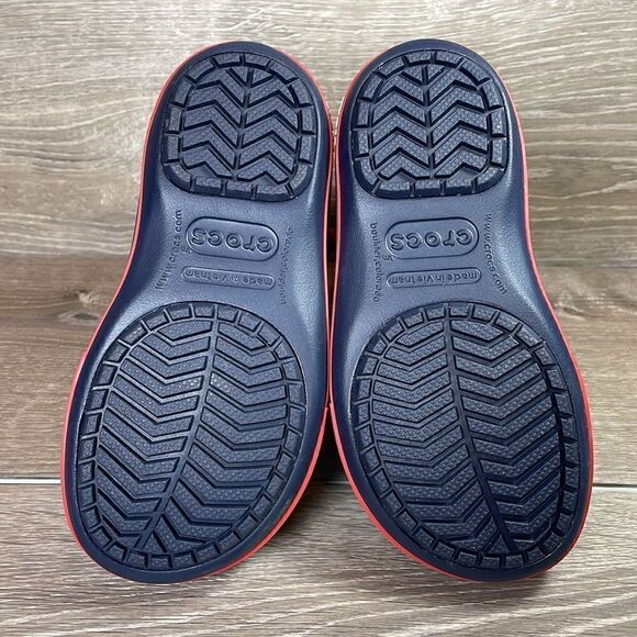 NEW Crocs Crocband II.5 Gust Navy Blue Red Little Boy Sz 1 Relaxed Fit Snow Boot - Picture 7 of 11